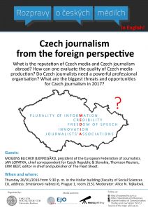 FOTO: Discussion about Czech Journalism 