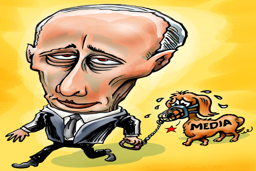 Ilustrace: V. Putin vs. média